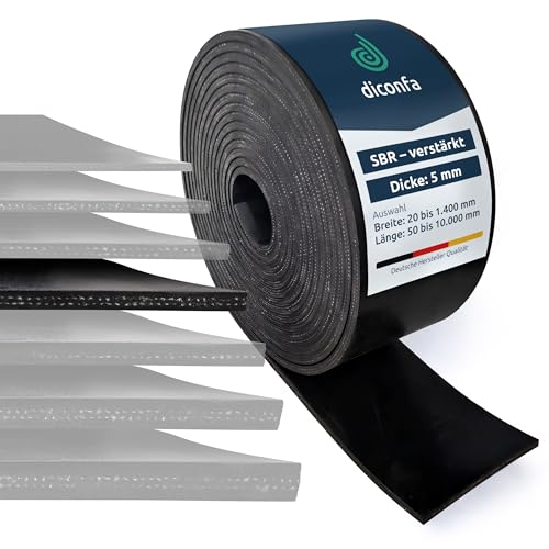 Bande caoutchouc renforcé 5mm diconfa rouleau SBR pour joint étanchéité robuste - 2