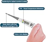 BIOS Diagnostics Flexible Fast Read Thermometer, 10 Second Reading, for Oral, Rectal and Axillary, Fever Alarm, Auto Shut Off