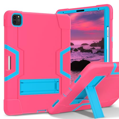 Étui iPad 12.9 antichoc rose et bleu idéal pour dessiner