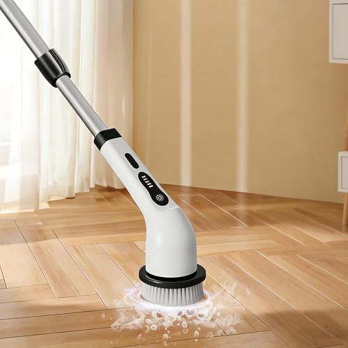 Brosse électrique de nettoyage avec manche télescopique ajustable - 4