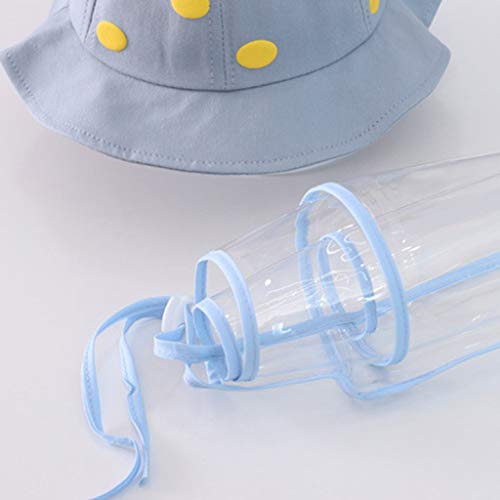 Image of Street27 UV Protection Hat Full Face Shield for Kids Baby Blue