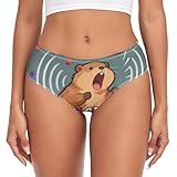 Wudan Ropa interior para mujer, muy suave, cobertura completa, cintura media, bikini para mujer, diseño de loro gritó 100 días de escuela, Marmots Screamed 100th Day of School, XL