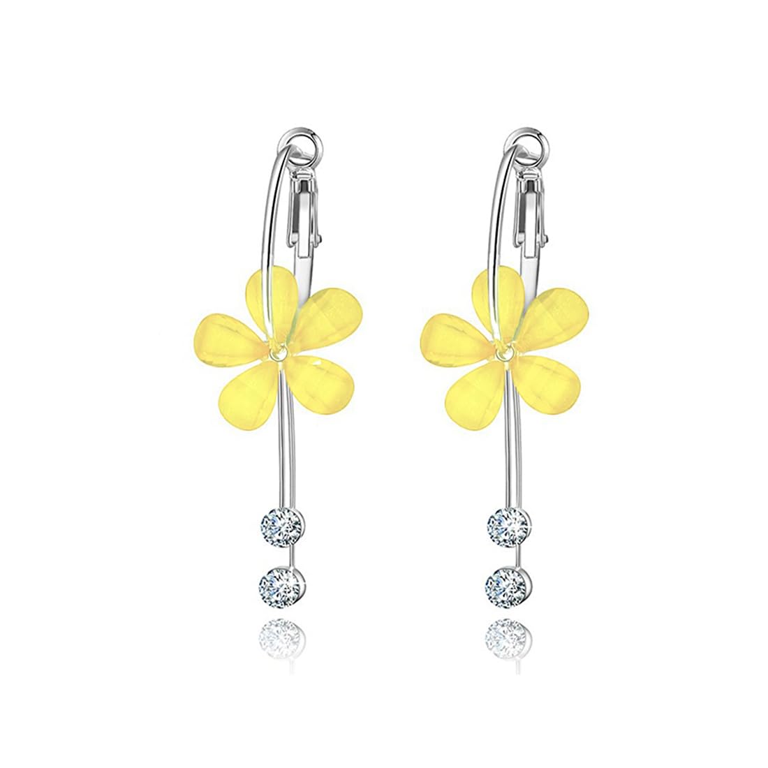 Yellow Chimes Hoop Earrings for Women Yellow Floral Hoop Earrings for Women and Girls (B0CL6FY925) Amazon Price History, Amazon Price Tracker