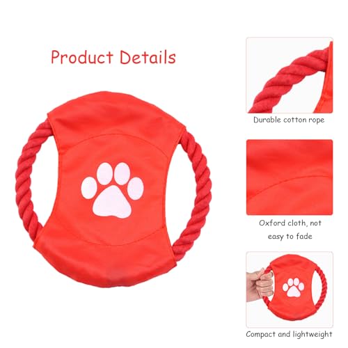 ESYFOR Frisbee Hund, 4 Stück Hundefrisbee Natürliches Baumwolle Hunde Frisbee Helles Interessant Hundespielzeug Frisbee für Hundetraining,Werfen,Fangen und Spielen