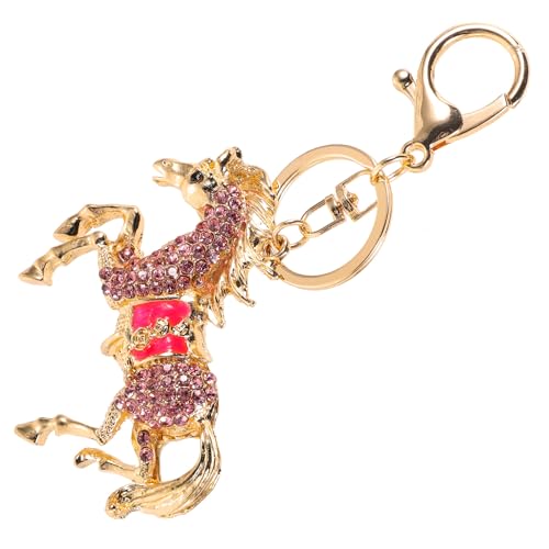 SAFIGLE Llavero Decorativo de Caballo Rosa Pequeño, Colgante para Bolso y Mochila, Accesorio Ligero y Portátil de Metal Resistente, Dije para Mujer y Llavero de Dibujos Animados