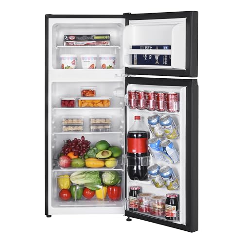 Image of Magic Chef 4.5-cu. ft. Mini Fridge with Freezer in Black, Small Compact Refrigerator and Top Mount Freezer for Bedroom, Apartment, Dorm Room, Office