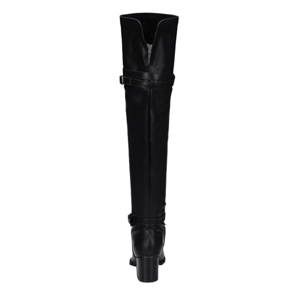 Bottes hautes pour femme - Bottes hautes à talon bloc - Bottes longues