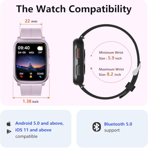 Fitvii H56 Fitness Tracker, Smart Watch With 24/7 Blood Pressure Heart Rate And Blood Oxygen Monitor thumb #5