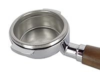 Bodenloser Siebträger für RANCILIO-Espressomaschinen - Walnuss-Griff, 21g Sieb - 3 Tassen – Ansicht 4