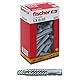 Fischer 50 Dübel UX, 8 x 50 mm, für Mauer, Lochziegel, Gipskarton, 542453, ‎ Grau, Stück
