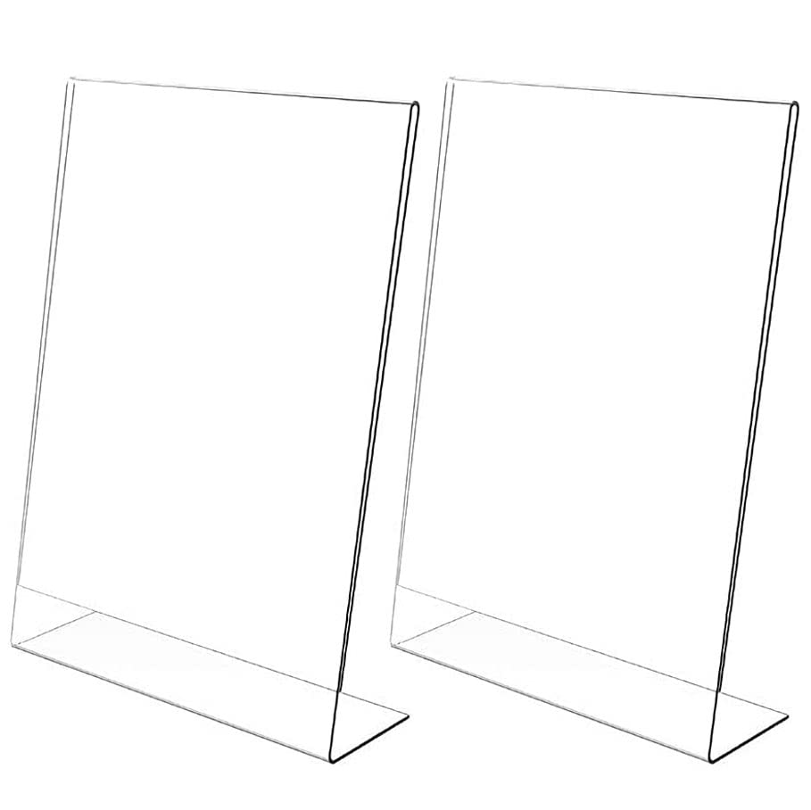 2 Pieces A4 Acrylic Poster, Sign Holder, Acrylic Poster Menu Holder, Display Poster Stand