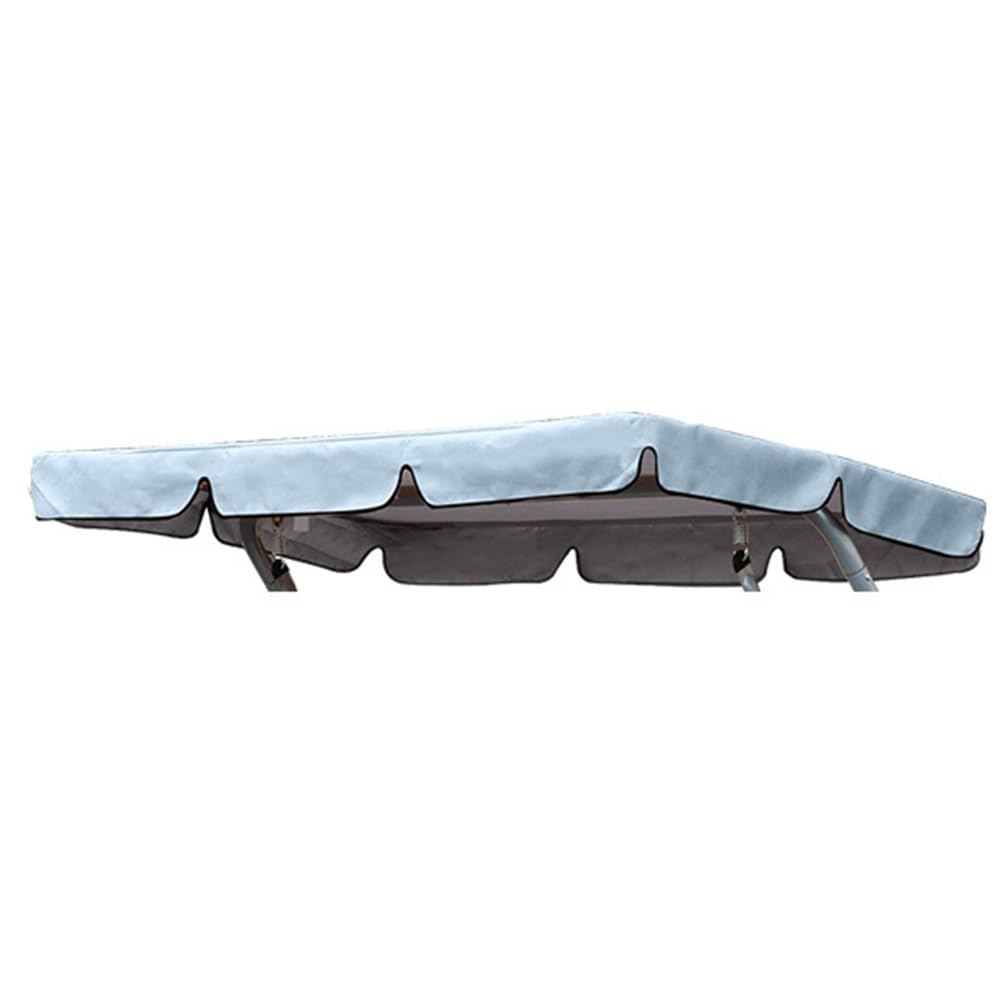 Baldacchino impermeabile Hollywood per dondolo a 3 posti, ricambio per tettuccio da giardino, tessuto Oxford 210D (celeste, 249 x 185 x 18 cm), accessorio per mobili da esterno durevole