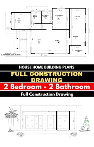 2 Bedroom and 2 Bath Rooms House Home Building Plans Full Construction Drawing With CAD File: Full Construction Drawing