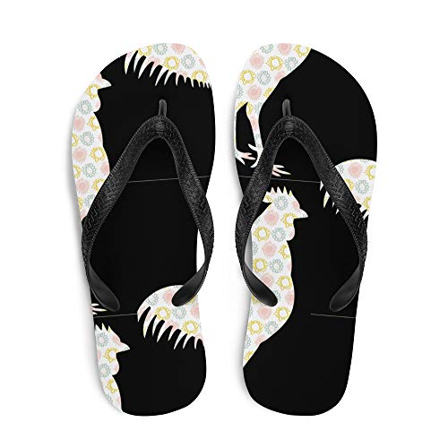 Rooster Bird Farm Animal (1343) Flip-Flops
