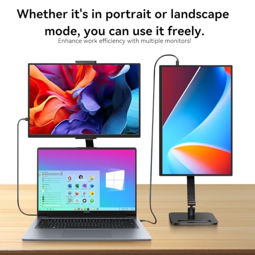 Image of 14 inch Portable Touch Monitor,1920x1200 FHD IPS USB-C HDMI,10-Point Touch,Foldable Stand,Built-in Speakers VESA for Laptop Mac PS5 Switch