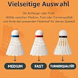 BEST SPORTING Zestaw piłek do badmintona – piłki turniejowe, zestaw 6 sztuk (szybkie)