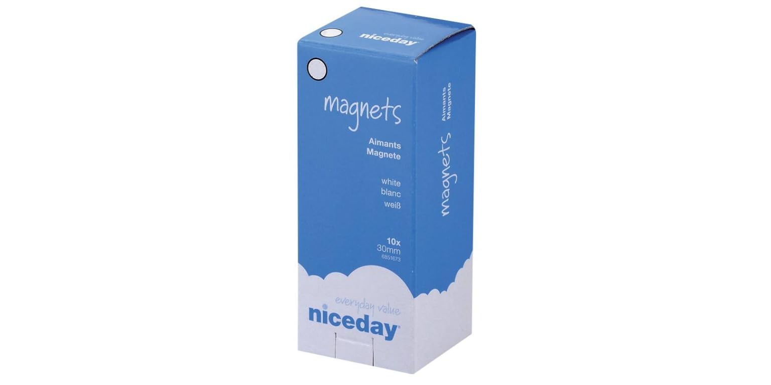 Magnesy do Niceday White Table 30 mm białe 3 x 3 cm 10 sztuk