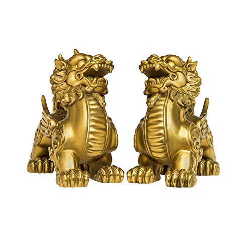 Pixiu en cuivre ornement feng shui décoration bureau salon maison