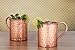 Premium Moscow Mule Copper Unlined Mug, 100 Percent Pure Solid Copper (16-Ounce, Hammered, Set of 2)
