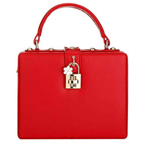 Bolso Rojo tipo Clutch con Asa para Mujer