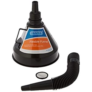 Draper 56141 Flexible Plastic Funnel , Black