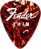 Fender® Fine Electric Pick Tin Picks in Collector's Tin - Pack of 12 - Celluloid - 351 Shape - 3 Thicknesses - Tortoise Shell #2