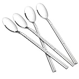 Saedy 12 Pieces Long Handle Tea Spoons, Stainless Steel Milkshake Mixing Spoon