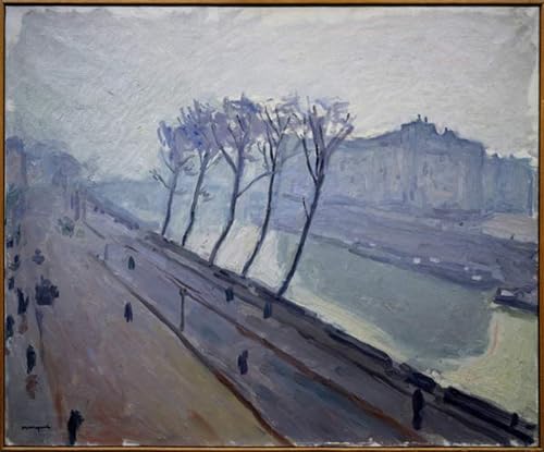 Tableaux Vue des quais de Seine Paris image abstraite maison 60x90cm
