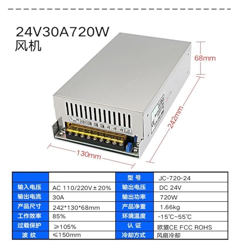Alimentation de commutation 24V éclairage LED salon et système de surveillance maison