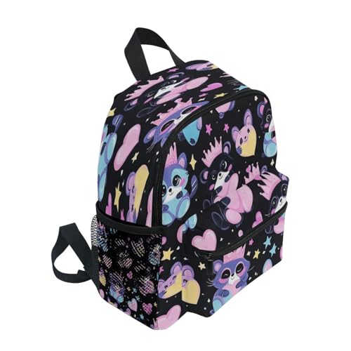Kawaii-style Raccoons Kids Backpack for Girls Preschool Elementary Kindergarten Boys School Bag2
