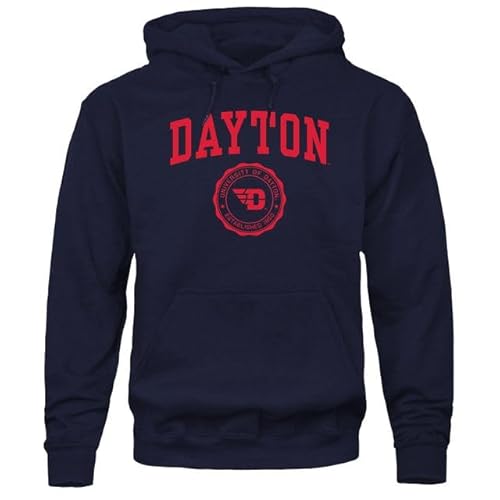 Barnesmith University of Dayton Flyers Hooded Sweatshirt, Heritage, Navy, X-Large