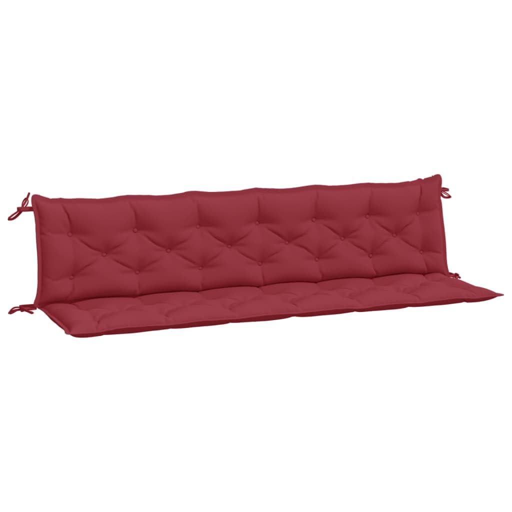 Coussin d'extérieur imperméable de banc jardin rouge bordeaux tissu Oxford à cordes