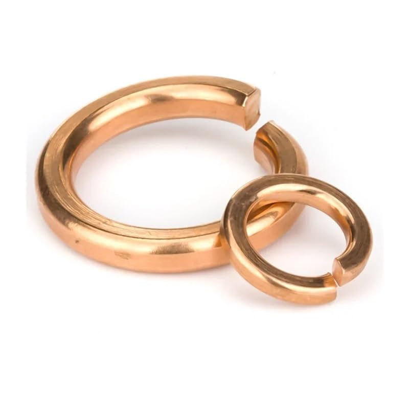 M2-50pcs GB93 Brass Spring Washer Split Locking BGOKIFLWHW