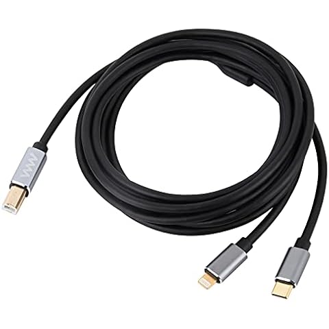 INNOV8 2-in-1 USB-C + 8 Pin to USB 2.0 Type B MIDI/Printer Cable 3m Cover
