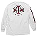 Hxeredue Independent BAR/Cross Men’S Long Sleeve T-Shirt White (Large)