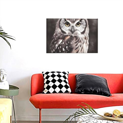 Toile murale moderne hibou avec impression haute définition