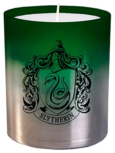 Insight Collectibles Harry Potter Glass Candle Slytherin 8 x 9 cm Decorazioni