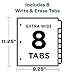 Avery Write & Erase Pocket Plastic Dividers for 3 Ring Binders, 8-Tab Sets, Multicolor, Tabs Viewable Beyond Sheet Protectors, 1 Set (16177)