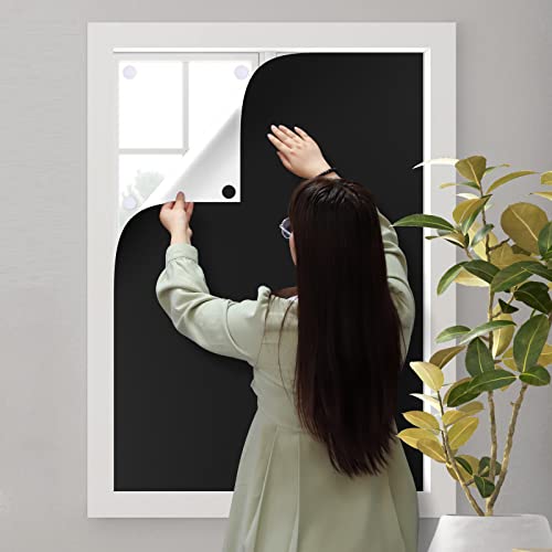 Wifea Blackout Blinds 118" X 57", 100% Blackout Shades Travel Portable Window Blinds Free To Cut, No Drill Temporary Blackout Window Cover For Baby Nursery, Bedroom, Living Room, Rv (Black-Silver) #TOP30