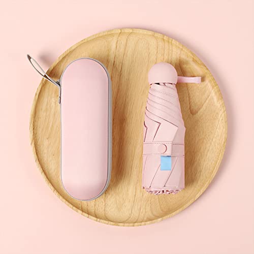 AMZWDMZ Parapluie Pliant,Parapluie de Voyage,Parapluie Ultra léger et Compact,avec boîte à Capsules,Résistance au Vent,Fosse UV,Peut être utilisée Les Jours de Pluie et de Soleil Cover