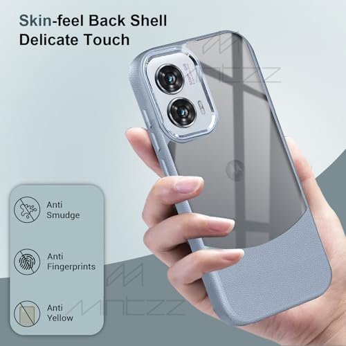 Image of MINTZZ Moto Edge 50 Fusion Back Cover, Leather Design, Protective Cover with Camera Lens Protection, Premium Grip & Slim Fit Durable, Edge 50 Fusion Case (Gray, Moto Edge 50 Fusion)