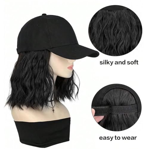 Casquette de baseball avec perruque pour masquer un manque de volume