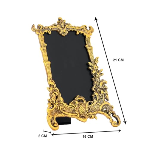 Image of LABHCART Vintage Baroque Style Tabletop Rectangular Photo Frame, Gold Decorative Table Frame, 21 x 16 cm