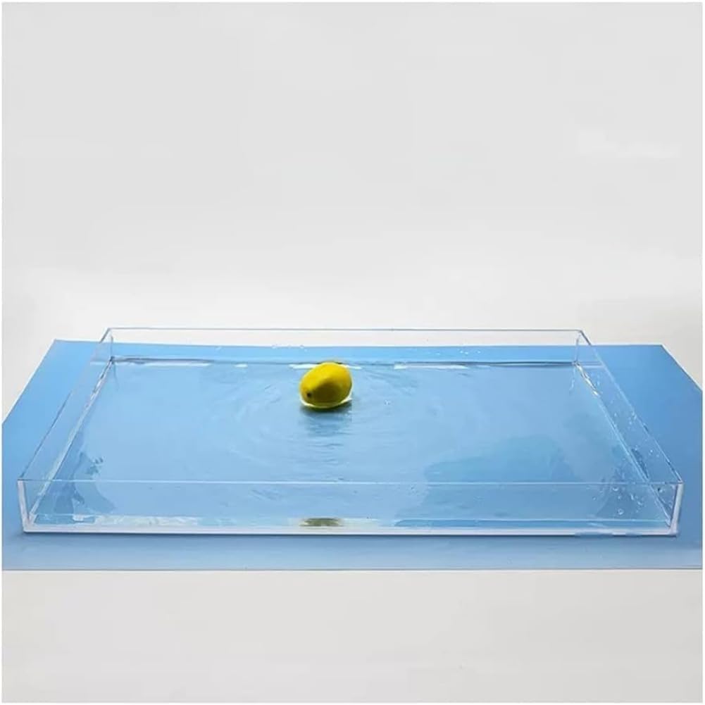 写真撮影用トレー、 透明な浅瀬の水槽、 アクリルディスプレイケース・ショーケース、 化粧品広告撮影用小道具 (80*60*5cm)