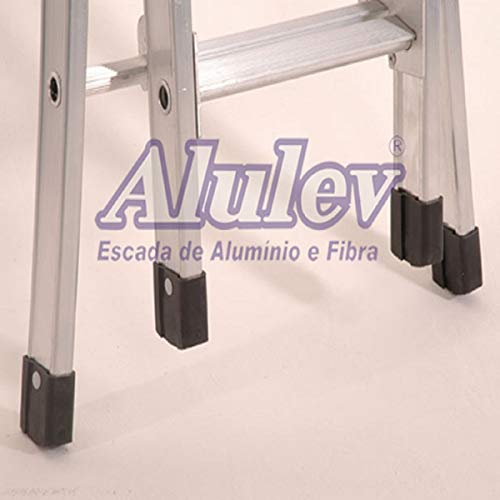 Escada Alumínio Alulev 3 em 1 com 7 degraus