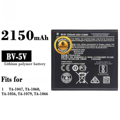 Image of THE BATTERY STORE Original BV-5V Battery for Nokia 1 TA-1047 / TA-1060 / TA-1056 /TA-1079 /TA-1066 / Battery with 6 Month Warranty***(PP63)