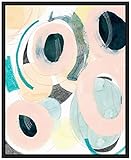 Amanti Art Framed Canvas Wall Art 20x16 Planetarium II by Grace Popp, Framed Wall Art Canvas, Abstract Artwork, Modern Decor, Small Poster Painting for Living Room, Bedroom, Bathroom, Kitchen, Office