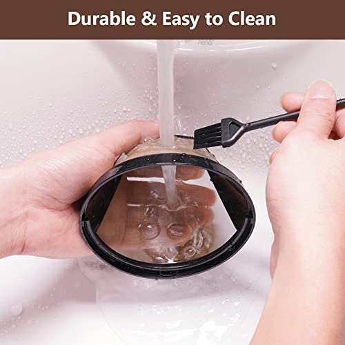 Aomig Reusable Coffee Filter With Ninja, 2Pcs Coffee Filters, Reusable # 4 Cone Coffee Maker Filters, Replacement Permanent Basket Filter For Ninja Cfp Series Coffee Machines(Gold) #TOP5