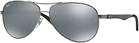 Vista 1 de Ray-Ban RB8313 - Lentes de sol de aviador de fibra de carbono para hombre y mujer + paquete con kit de cuidado de gafas de diseñador iWear