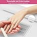 OmySalon Manicure Table Nail Desk for Nail Tech, Nail Table Beauty Salon Station w/Electric Dust Collector Acetone Resistant w/Lockable Wheel,Arm Rest